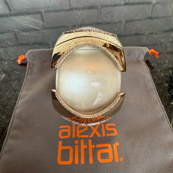 Alexis Bittar VERY RARE Moon Stone ,Gold and Diamond Bracelet - Picture 5 of 14